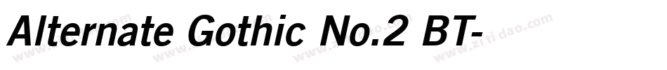 Alternate Gothic No.2 BT字体转换